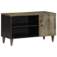 shumee vidaXL TV Cabinet světle šedá 80x31,5x46 cm masivní mangovníkové dřevo