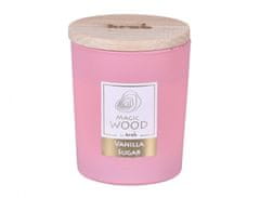 Svíčka ve skle MAGIC WOOD VANILLA SUGAR vonná 300g