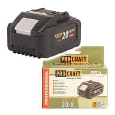 Procraft Baterie akumulátorová 20V Li-ion, 8000mAh Procraft 20/8 | 20/8, 6973934253016