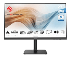 MSI monitor Modern MD272XP, 27" IPS/FHD 100Hz/1ms/HDMI/DP/USB-A,B,C/Výškově nastavitelný/Pivot/černá