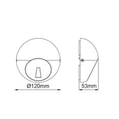 ACA ACA Lighting LED SMD venkovní nástěnné svítidlo 4W 30LM 18d 230V AC 3.000K tmavá šedá CRI80 IP65 30.000hod LG5104G