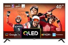 CHiQ L40QH7G TV 40", QLED, Full HD, Google TV, Frameless, Dolby Audio, dbx-tv, HDR 10