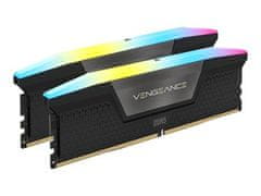 Corsair VENGEANCE RGB 32GB 2x16GB DIMM DDR5 6400MT s Unbuffered 32-40-40-84 Std PMIC XMP 3.0 Black Heatspreader 1.4V