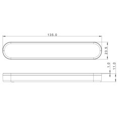 FRISTOM světlo poziční FT-065 LED TAPE 12/24V oranžové SAMOLEPÍCÍ