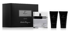 Salvatore Ferragamo F By Ferragamo Black - EDT 100 ml + sprchový gel 75 ml + balzám po holení 75 ml