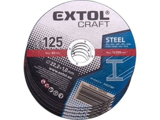 HADEX Kotouče řezné na kov, 5ks, 125x1,0x22,2mm EXTOL CRAFT,106902