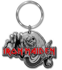 CurePink Přívěsek na klíče Iron Maiden: Number Of The Beast (5 x 3,5 cm)