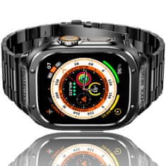 X-Site Řemínek pro Apple watch kovový 3Beads 44mm s krytem černý