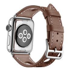 X-Site Řemínek pro Apple watch kožený 42/44/45/49mm hnědý