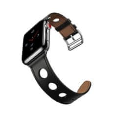 X-Site Řemínek pro Apple watch kožený 42/44/45/49mm černý