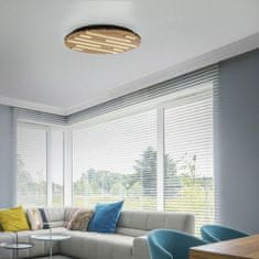 PAUL NEUHAUS PAUL NEUHAUS LED nástěnné a stropní svítidlo Q-AKUSTIK dřevo, přírodní Smarthome ZigBee 2700-5000K PN 6421-79