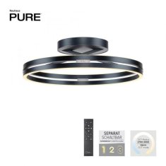 PAUL NEUHAUS PAUL NEUHAUS LED stropní svítidlo PURE Loop šedá dálkový ovladač 2700-5000K PN 6552-15