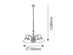 Rabalux  Závěsné svítidlo Marian max. 5x 60W/E27/230V/IP20 - bronz