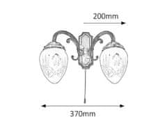 Rabalux  ANNABELLA nástěnná lampa max. 2x40W | E14 | IP20 - bronz