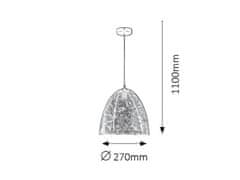 Rabalux  MANORCA závěsné svítidlo max. 1x40W/E27/IP20 - černá, 2277