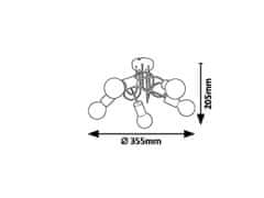 Rabalux Rabalux dětské stropní svítidlo Linett E27 5x MAX 40W vícebarevná 6340