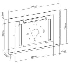 Neomounts WL15-660WH1/Držák tabletu/na stěnu/12,9" /VESA 75x75/pro Apple iPad Pro Gen 3-5/bílý