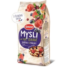 Křupavé Mysli Emco, borůvky a maliny, 750 g