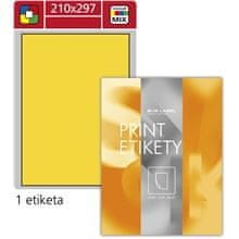 Uni. etikety S&K Label-žluté,210x297 mm,100 ks