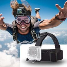 Tech-protect GA100 držák na hlavu pro sportovní kamery GoPro / DJI, černý