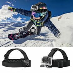 Tech-protect GA100 držák na hlavu pro sportovní kamery GoPro / DJI, černý