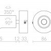 RED Design Rendl RENDL BOGARD I nástěnná matný nikl 230V LED 5W 40° 3000K R12502