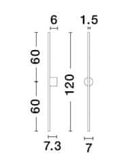 Nova Luce NOVA LUCE nástěnné svítidlo ADEN LED 20W 3000K hliník černá 9081103