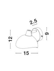 Nova Luce NOVA LUCE nástěnné svítidlo GEETI matná černá a zlatý kov E14 1x5W 230V IP20 bez žárovky 9555806