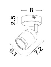 Nova Luce NOVA LUCE bodové svítidlo ORSON černý kov GU10 1x10W 230V IP44 bez žárovky 9555813