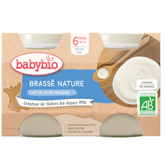 Babybio Brassé z francouzského mléka natur 2x 130 g