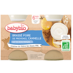 Babybio Brassé hruška skořice 2x 130 g