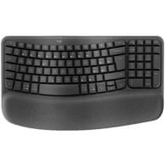 Logitech klávesnice Wave keys - bezdrátová/bluetooth/ergonomická/CZ/SK - grafitová