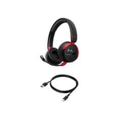 HyperX HP Cloud Mini/BT/Bezdrát/Černá-červená