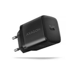 AXAGON ACU-PD30, Sil nabíječka do sítě 30W, 1x port USB-C, PD3.0/PPS/QC4+/SFC/AFC/Apple, černá