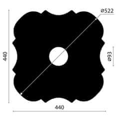 Profhome Decor Stropní rozeta Profhome 156053 styl neoklasicismus 52,2 x 52,2 cm