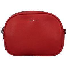 MaxFly Malá trendy koženková crossbody kabelka Jennifer, červená