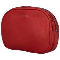 MaxFly Malá trendy koženková crossbody kabelka Jennifer, červená