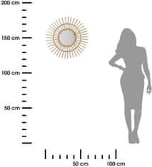 Dekorstyle Proutěné nastěnné zrcadlo Sun 58 cm