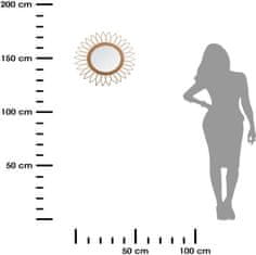 Dekorstyle Proutěné zrcadlo Sun 50 cm hnědé