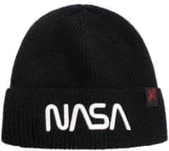 CurePink Zimní čepice NASA: Worn Logo (univerzální)