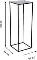 Dekorstyle Květinový stojan CHARR I 70 cm černý