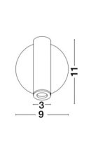 Nova Luce Nova Luce Moderní nástěnná LED lampička Laredo s nastavitelným spotem - 3 W LED, chrom NV 8140522