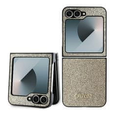 Guess Originální kryt GUESS 4G Glitter Script GUHCZF6HGGSHD pro Samsung Galaxy Z Flip 6 , barva zlatá