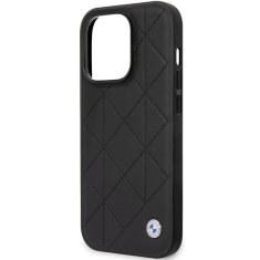 MobilPouzdra.cz Kryt BMW BMHCP14L22RQDK Apple iPhone 14 Pro black Leather Quilted