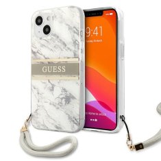 Guess Kryt Guess GUHCP13SKMABGR Apple iPhone 13 mini grey hardcase Marble Strap Collection