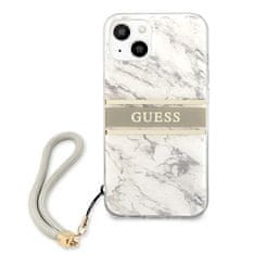 Guess Kryt Guess GUHCP13SKMABGR Apple iPhone 13 mini grey hardcase Marble Strap Collection