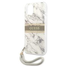 Guess Kryt Guess GUHCP13SKMABGR Apple iPhone 13 mini grey hardcase Marble Strap Collection