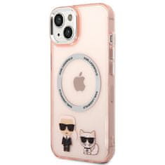 Karl Lagerfeld Kryt Karl Lagerfeld KLHMP14MHKCP Apple iPhone 14 Plus / 15 Plus hardcase pink Karl & Choupette Aluminium Magsafe