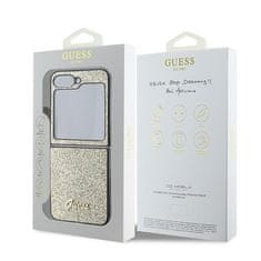 Guess Originální kryt GUESS 4G Glitter Script GUHCZF6HGGSHD pro Samsung Galaxy Z Flip 6 , barva zlatá