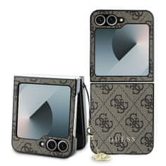 Guess Originální kryt GUESS 4G Charm GUHCZF6GF4GBR pro Samsung Galaxy Z Flip 6 , barva hnědá